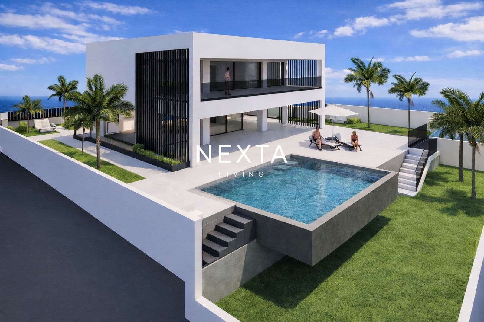 Luxusvilla mit Pool und Meerblick in Playa Paraíso